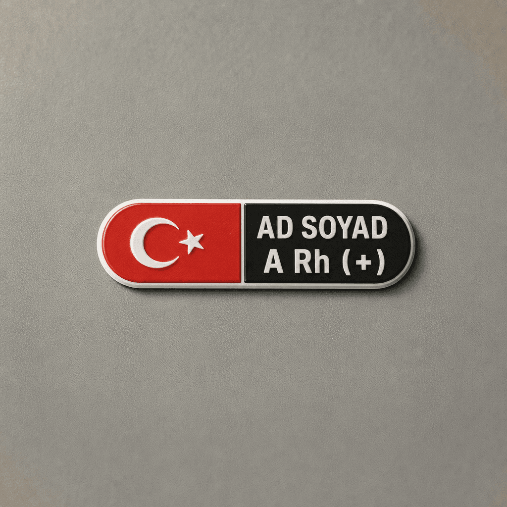 Kan Grubu Acil Bilgi Stickerı